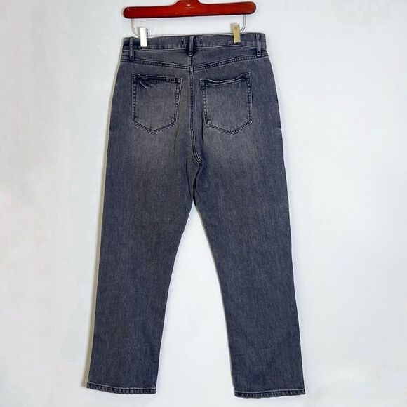 Loft High Rise Straight Crop Gray Black Wash Jeans - Picture 4 of 6